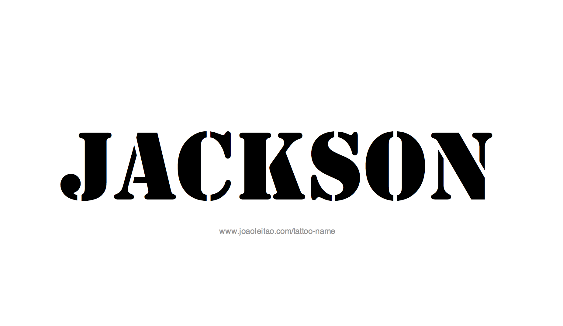 Jackson Name Tattoo Designs